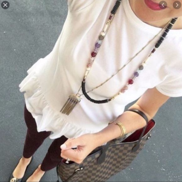 Stella & Dot ~ Genevieve beaded tassel necklace ~ versatile - Picture 7 of 15